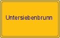 Ortsschild von Untersiebenbrunn