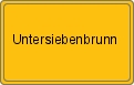 Ortsschild von Untersiebenbrunn