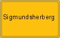 Ortsschild von Sigmundsherberg