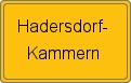 Ortsschild von Hadersdorf-Kammern