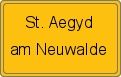 Ortsschild von St. Aegyd am Neuwalde