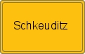 Ortsschild von Schkeuditz