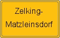 Ortsschild von Zelking-Matzleinsdorf