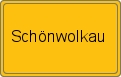 Ortsschild von Schönwolkau