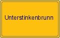 Ortsschild von Unterstinkenbrunn