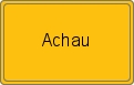 Ortsschild von Achau