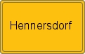 Ortsschild von Hennersdorf