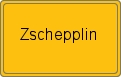 Ortsschild von Zschepplin