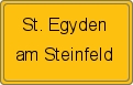 Ortsschild von St. Egyden am Steinfeld