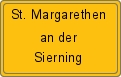 Ortsschild von St. Margarethen an der Sierning