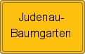 Ortsschild von Judenau-Baumgarten