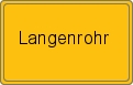 Ortsschild von Langenrohr