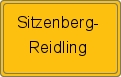 Ortsschild von Sitzenberg-Reidling