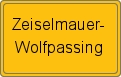 Ortsschild von Zeiselmauer-Wolfpassing