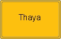 Ortsschild von Thaya