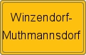 Ortsschild von Winzendorf-Muthmannsdorf