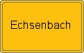 Ortsschild von Echsenbach
