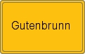 Ortsschild von Gutenbrunn