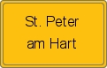 Ortsschild von St. Peter am Hart