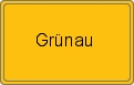 Ortsschild von Grünau