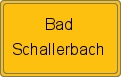 Ortsschild von Bad Schallerbach