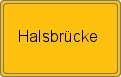 Ortsschild von Halsbrücke