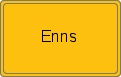 Ortsschild von Enns