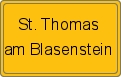 Ortsschild von St. Thomas am Blasenstein