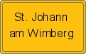 Ortsschild von St. Johann am Wimberg
