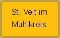 Ortsschild von St. Veit im Mühlkreis