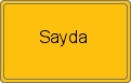 Ortsschild von Sayda