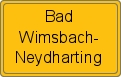 Ortsschild von Bad Wimsbach-Neydharting