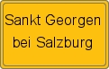 Ortsschild von Sankt Georgen bei Salzburg