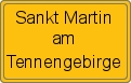 Ortsschild von Sankt Martin am Tennengebirge
