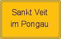 Ortsschild von Sankt Veit im Pongau