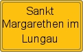 Ortsschild von Sankt Margarethen im Lungau