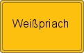 Ortsschild von Weißpriach