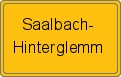 Ortsschild von Saalbach-Hinterglemm