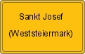 Ortsschild von Sankt Josef (Weststeiermark)