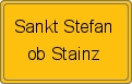 Ortsschild von Sankt Stefan ob Stainz