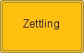 Ortsschild von Zettling