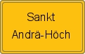Ortsschild von Sankt Andrä-Höch