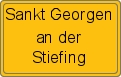 Ortsschild von Sankt Georgen an der Stiefing