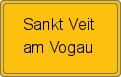 Ortsschild von Sankt Veit am Vogau