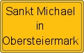 Ortsschild von Sankt Michael in Obersteiermark