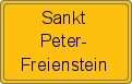 Ortsschild von Sankt Peter-Freienstein