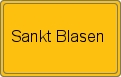 Ortsschild von Sankt Blasen
