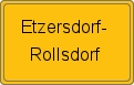 Ortsschild von Etzersdorf-Rollsdorf