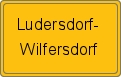 Ortsschild von Ludersdorf-Wilfersdorf