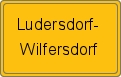 Ortsschild von Ludersdorf-Wilfersdorf